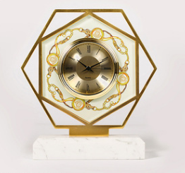Modern Marble Light Luxury Clock - Brass Painted Alarm Clock 9 Variants