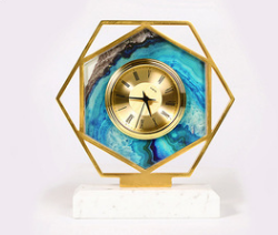 Modern Marble Light Luxury Clock - Brass Painted Alarm Clock 9 Variants