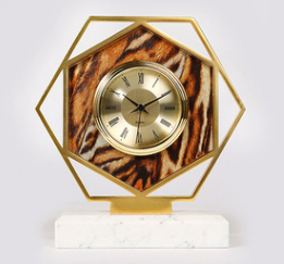 Modern Marble Light Luxury Clock - Brass Painted Alarm Clock 9 Variants