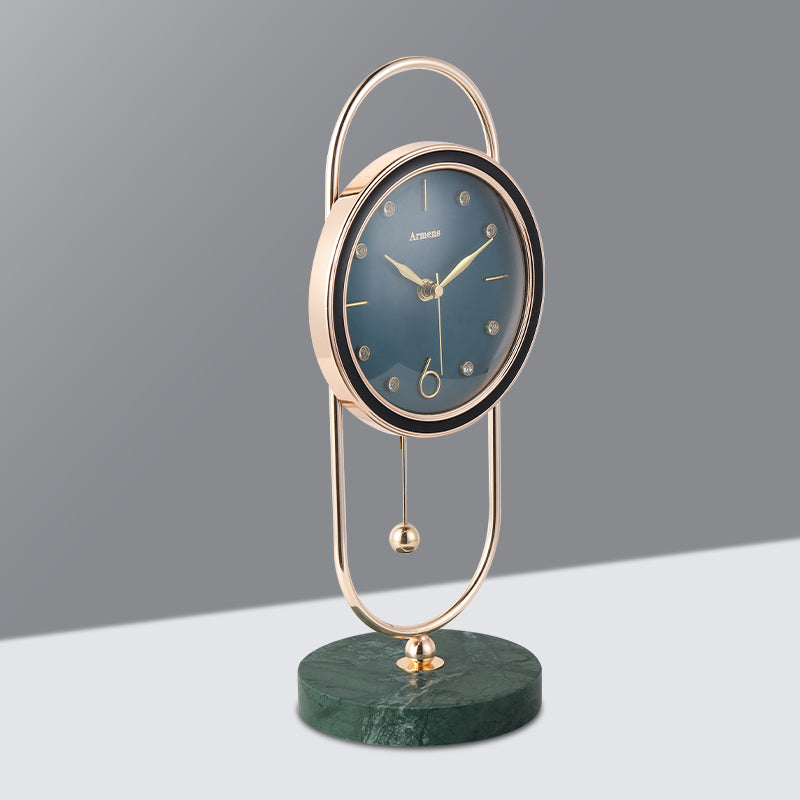 European Marble Light Tabletop Clock - Fashion Desk Clock
