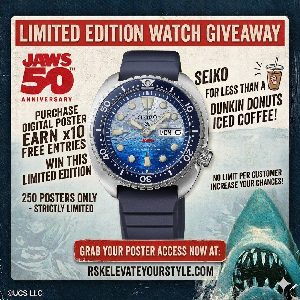 Seiko SRPL81 Jaws 50th Anniversary — Free Watch Giveaway