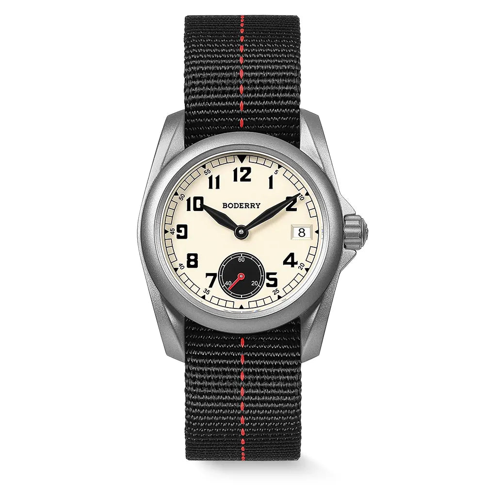 BODERRY Titanium Automatic Field Watch - 100M Waterproof Military Top Brand