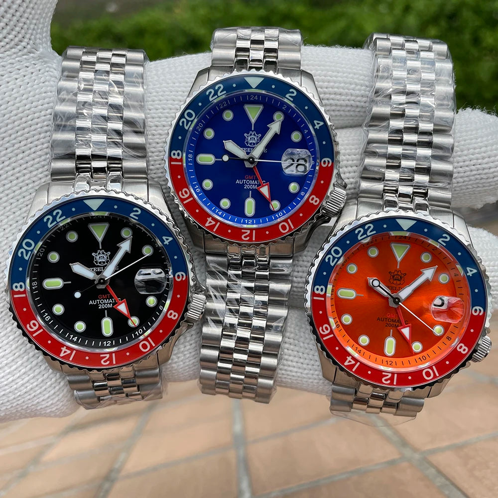 STEELDIVE SD1994L GMT Automatic Dive Watch - 42mm NH34 200M Waterproof Sapphire