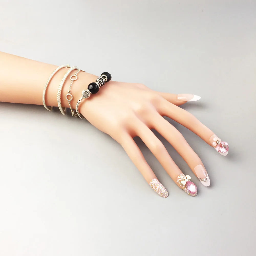 925 Sterling Silver Karma Bracelet - Symbolic Circle Jewelry