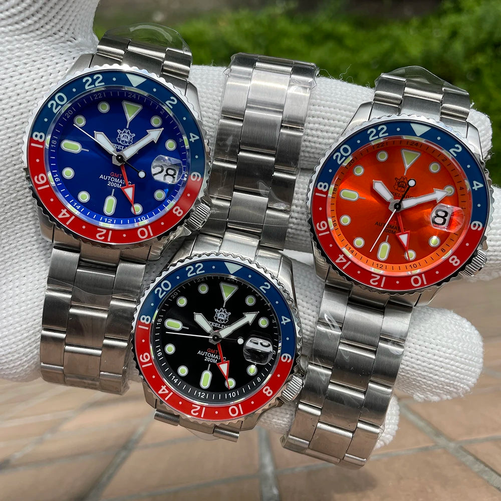 STEELDIVE SD1994L GMT Automatic Dive Watch - 42mm NH34 200M Waterproof Sapphire