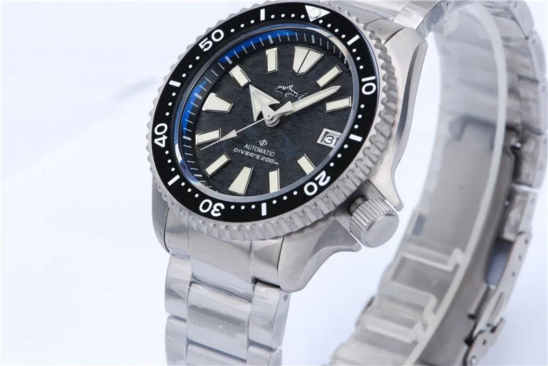 Heimdallr SKX Style Dive Watch Titanium NH35 Automatic Sapphire Crystal 20Bar Waterproof C3 Super Luminous Luxury Man Watch Reloj