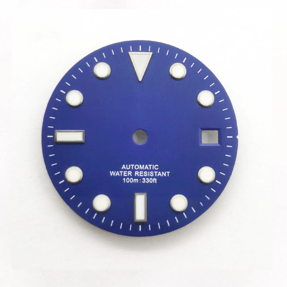 28.5mm Watch Dial - Blue Luminous for NH35/NH36/8215/ETA 2824/2836, 8 Variants