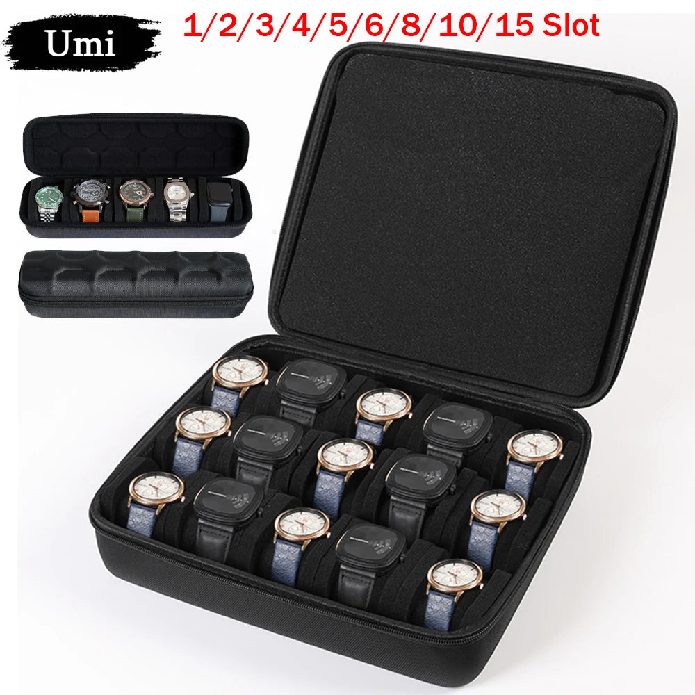 Portable Travel Watch Storage Case - Organizer for Men & Women