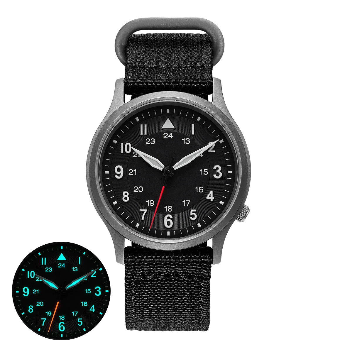 BERNY Full Titanium Men's Pilot Watch Lightweight Sapphire Super Luminous VH31 Hybrid Quartz Movement