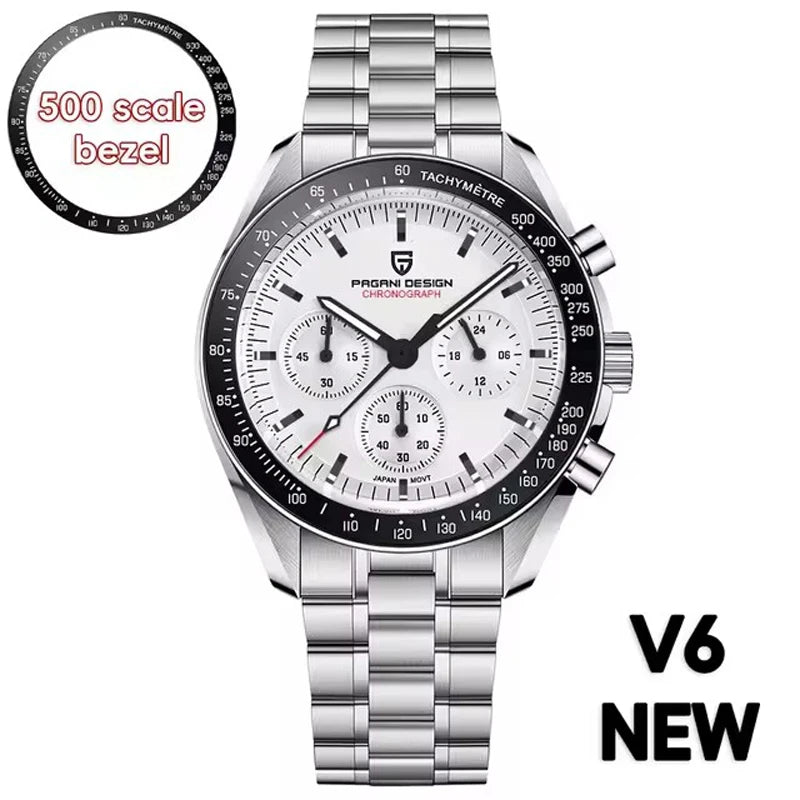 PAGANI DESIGN PD1701 Speedmaster Style Men's Quartz Chronograph VK63 AR Sapphire 18 Variants