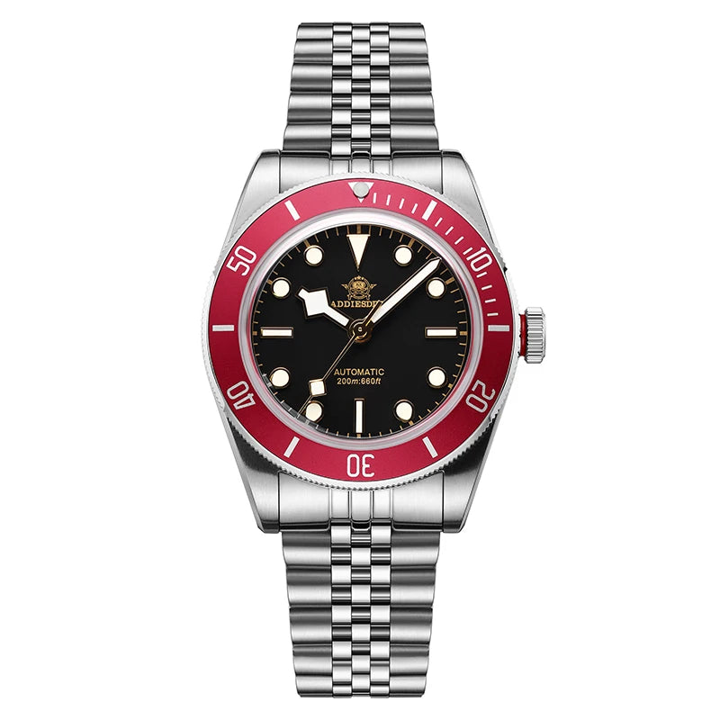 ADDIESDIVE 39mm Automatic Dive Watch - NH35 Movement 200M Sapphire BGW9 Lume