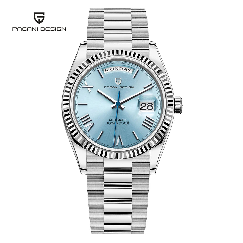 PAGANI DESIGN DD36 Day-Date Watch - ST16 Movement, Sapphire Crystal, 100M Water Resistant, 36mm