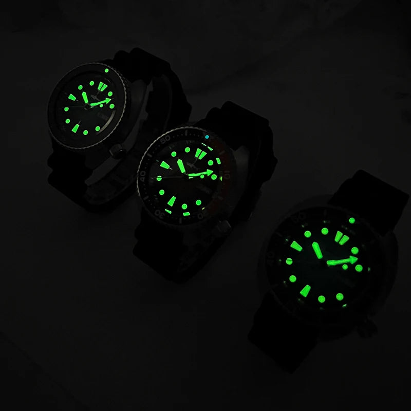 Heimdallr 6105 Turtle King Men Diver Watch Ceramic Bezel Sapphire Mirror 20Bar Waterproof NH36A Automatic Mechanical Wristwatch