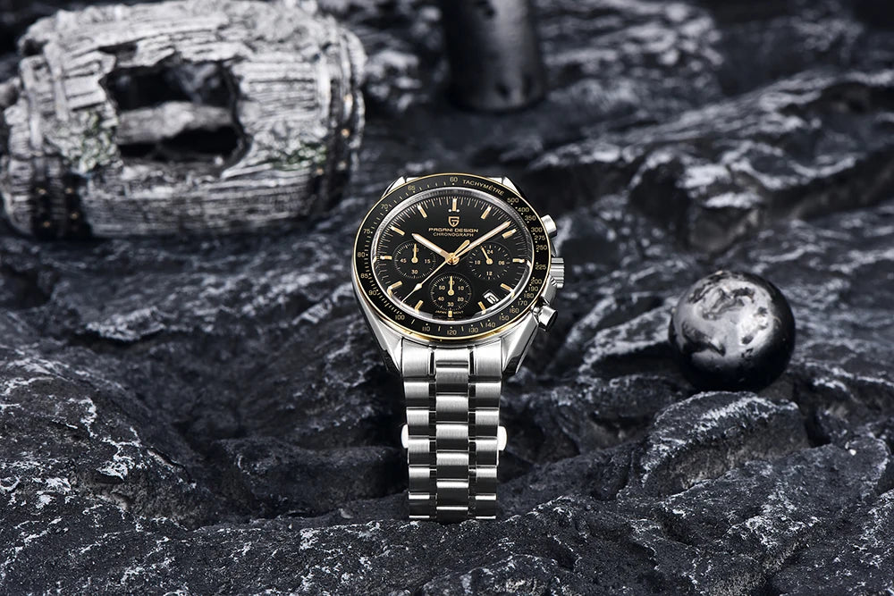 PAGANI DESIGN PD1701 Speedmaster Style Men's Quartz Chronograph VK63 AR Sapphire 18 Variants