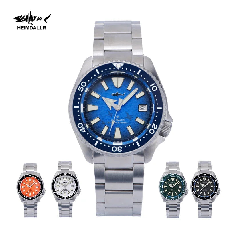 Heimdallr SKX Style Dive Watch Titanium NH35 Automatic Sapphire Crystal 20Bar Waterproof C3 Super Luminous Luxury Man Watch Reloj