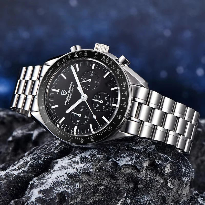 PAGANI DESIGN PD1701 Speedmaster Style Men's Quartz Chronograph VK63 AR Sapphire 18 Variants