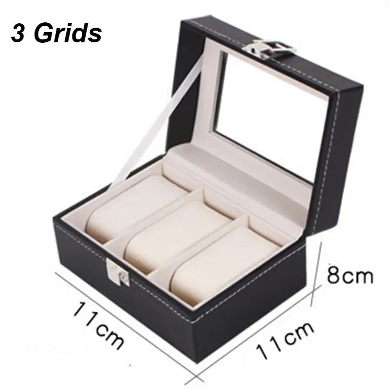 Premium Leather Watch & Glasses Storage Box - Multi-Purpose Gift Organizer