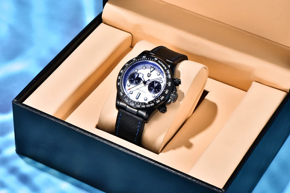 PAGANI DESIGN BB Panda Style Quartz AR Coated Sapphire Chronograph