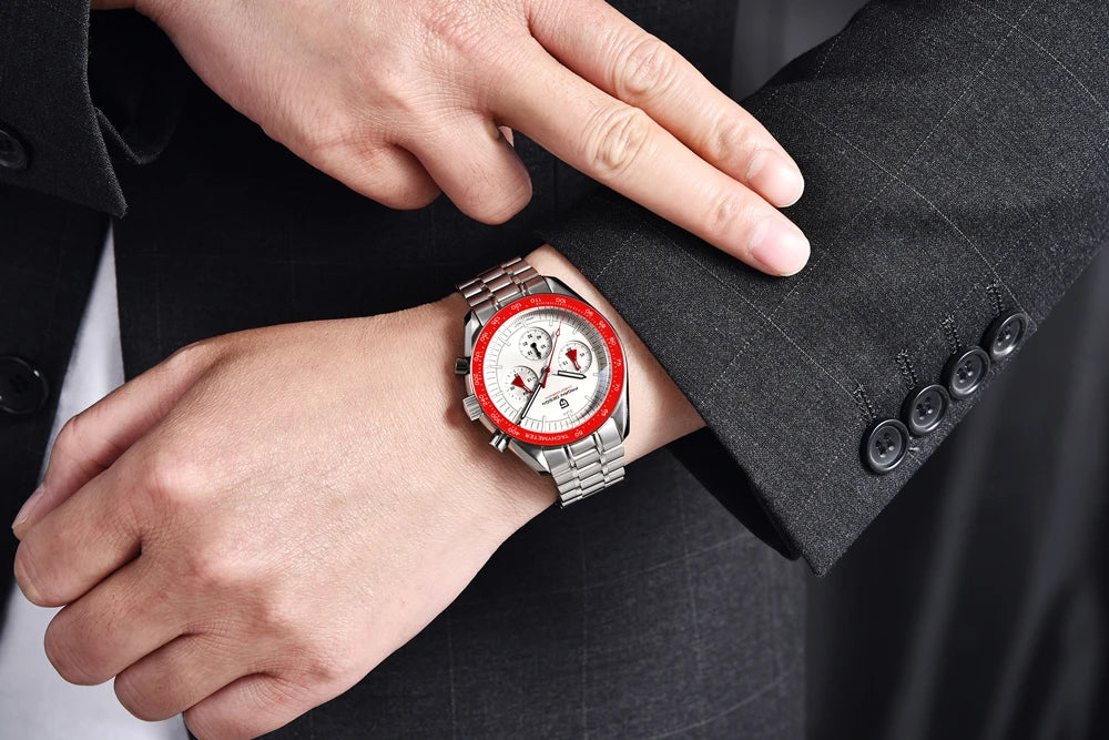 PAGANI DESIGN PD1701 Speedmaster Style Men's Quartz Chronograph VK63 AR Sapphire 18 Variants