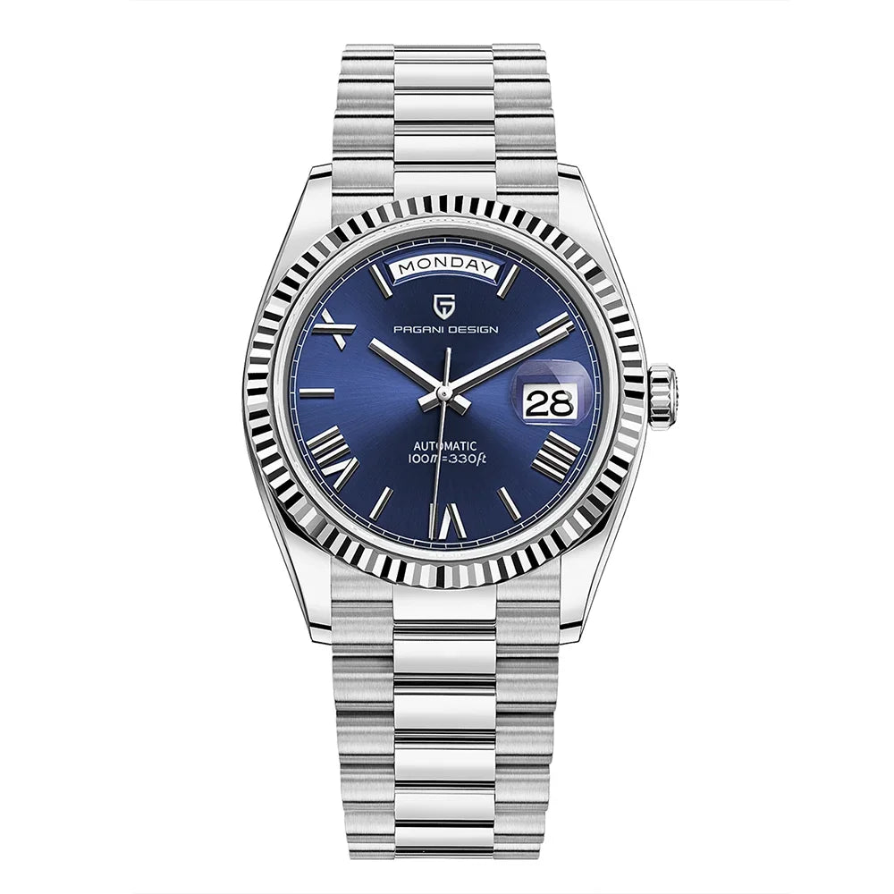 PAGANI DESIGN DD36 Day-Date Watch - ST16 Movement, Sapphire Crystal, 100M Water Resistant, 36mm