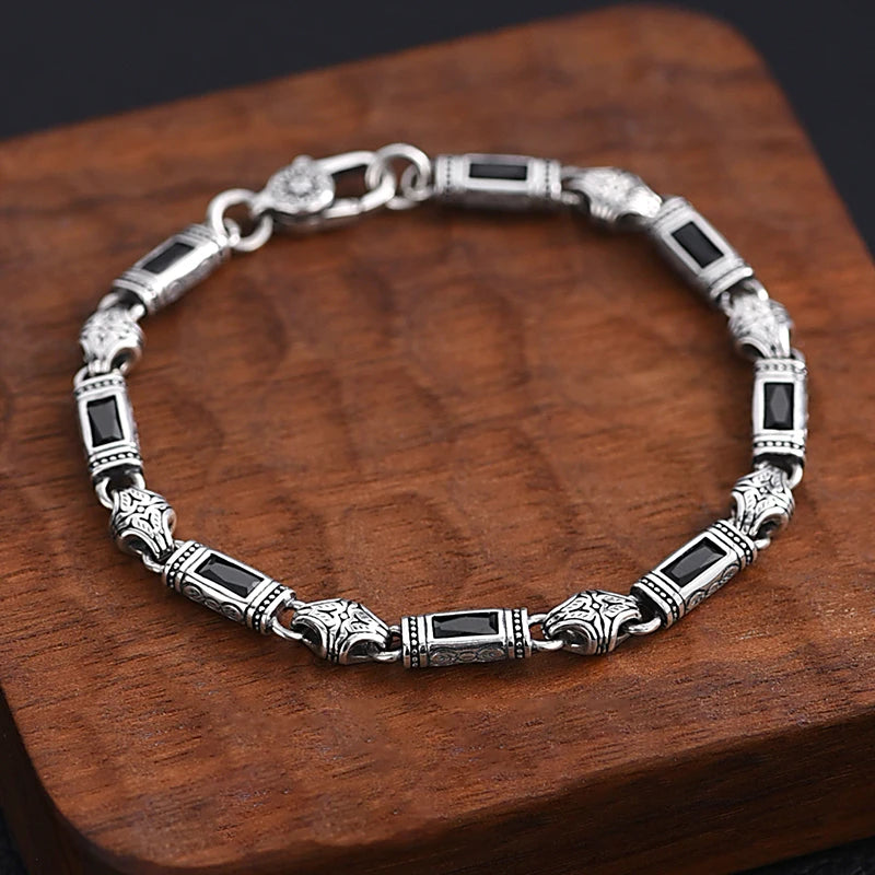 925 Sterling Silver 6MM Vintage Bracelet - 120 Variants Men's Women's