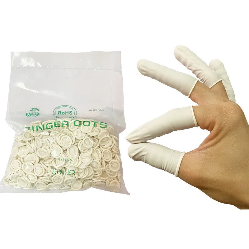 50-Piece Disposable Latex Finger Cots - Antistatic Protector for Watch Repair