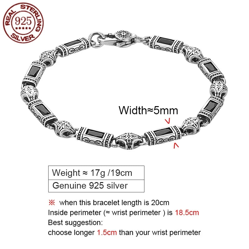 925 Sterling Silver 6MM Vintage Bracelet - 120 Variants Men's Women's