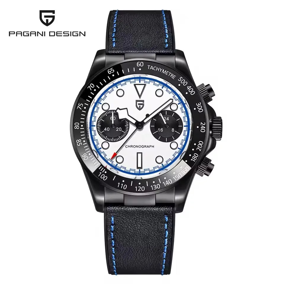 PAGANI DESIGN BB Panda Style Quartz AR Coated Sapphire Chronograph