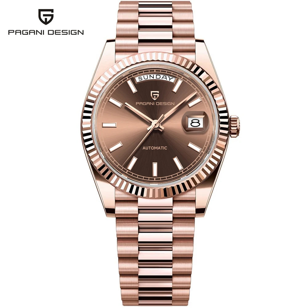 PAGANI DESIGN DD36 Day-Date Watch - ST16 Movement, Sapphire Crystal, 100M Water Resistant, 36mm