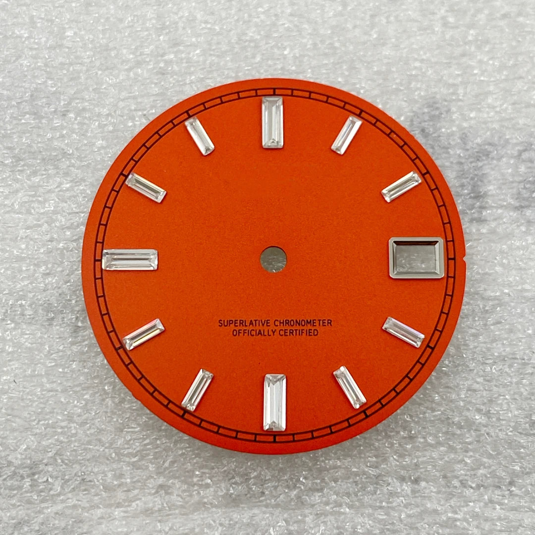 28.5mm Watch Dial - Green Luminous Gradient for NH35/NH35A 3/3.8 Crown, 11 Variants