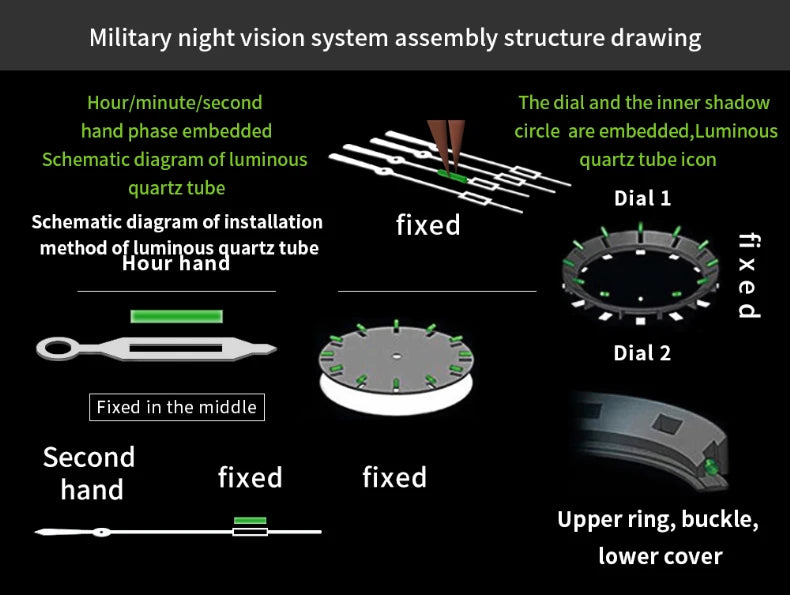 ADDIESDIVE MY-050S Military Watch | 50mm Miyota 2115 | Nylon Strap | Tubular Luminous | 50M