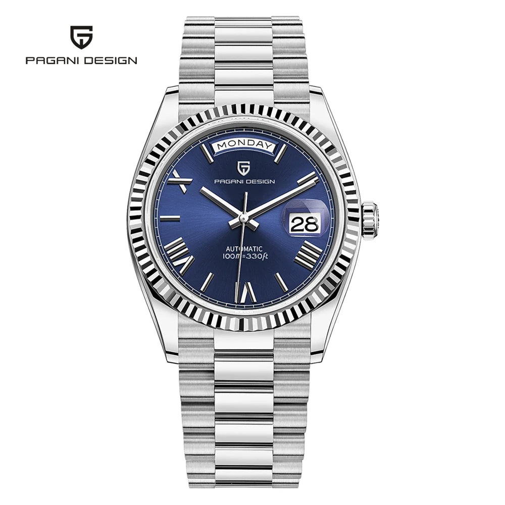 PAGANI DESIGN DD36 Day-Date Watch - ST16 Movement, Sapphire Crystal, 100M Water Resistant, 36mm