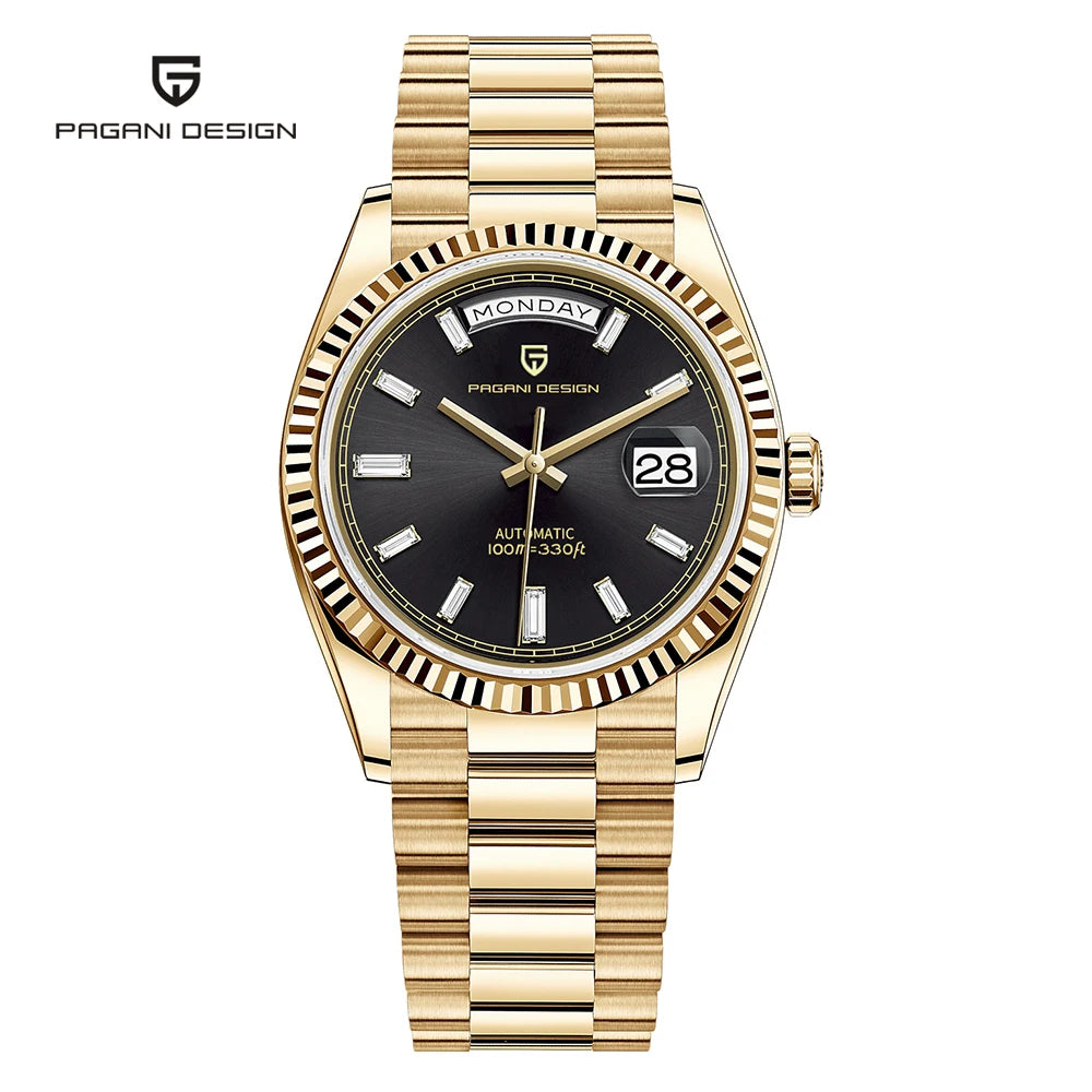 PAGANI DESIGN DD36 Day-Date Watch - ST16 Movement, Sapphire Crystal, 100M Water Resistant, 36mm