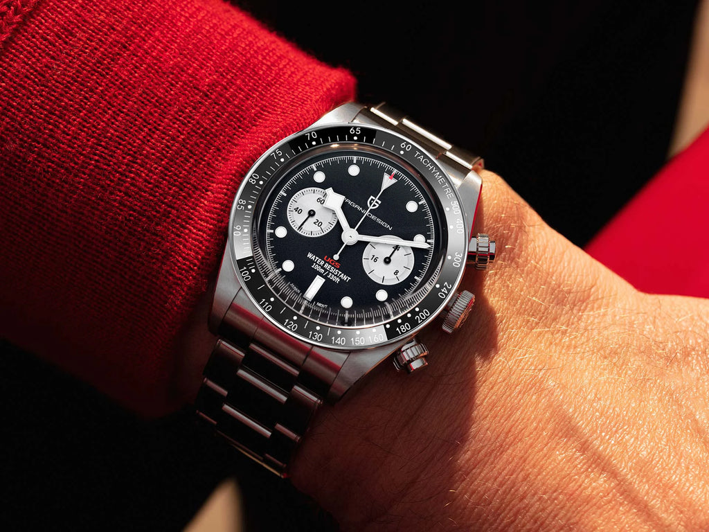 PAGANI DESIGN BB Panda Style Quartz AR Coated Sapphire Chronograph