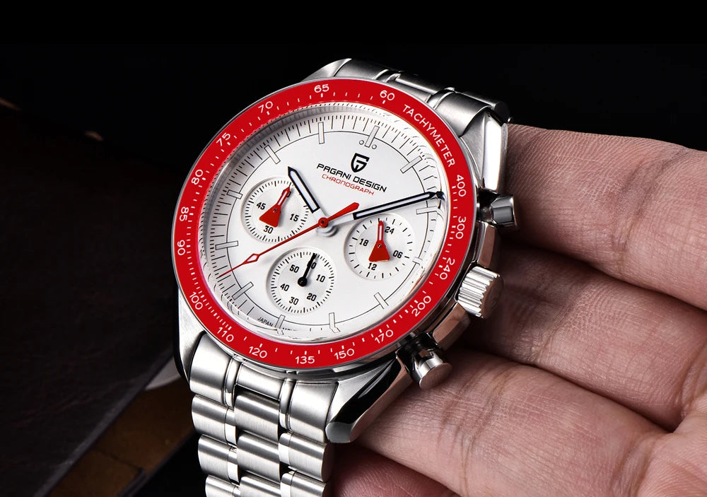 PAGANI DESIGN PD1701 Speedmaster Style Men's Quartz Chronograph VK63 AR Sapphire 18 Variants