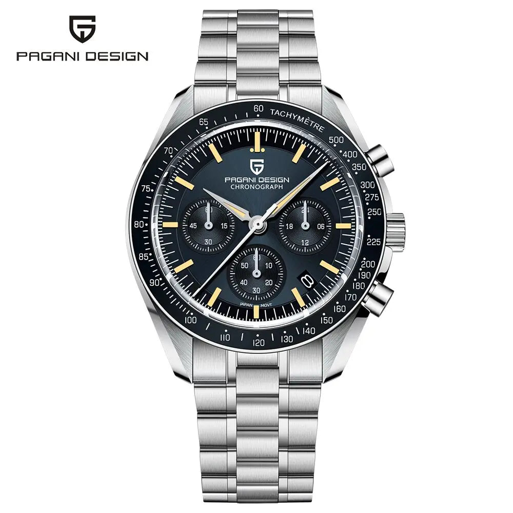 PAGANI DESIGN PD1701 Speedmaster Style Men's Quartz Chronograph VK63 AR Sapphire 18 Variants