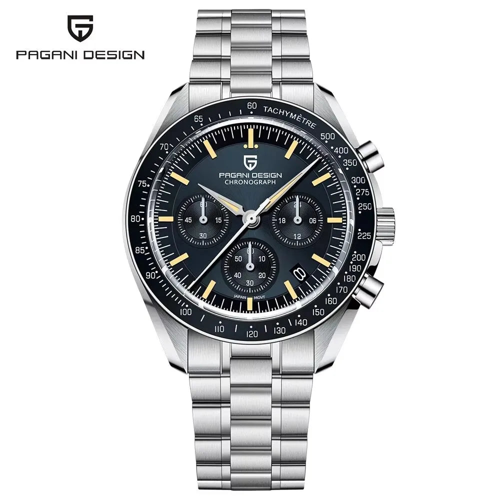 PAGANI DESIGN PD1701 Speedmaster Style Men's Quartz Chronograph VK63 AR Sapphire 18 Variants