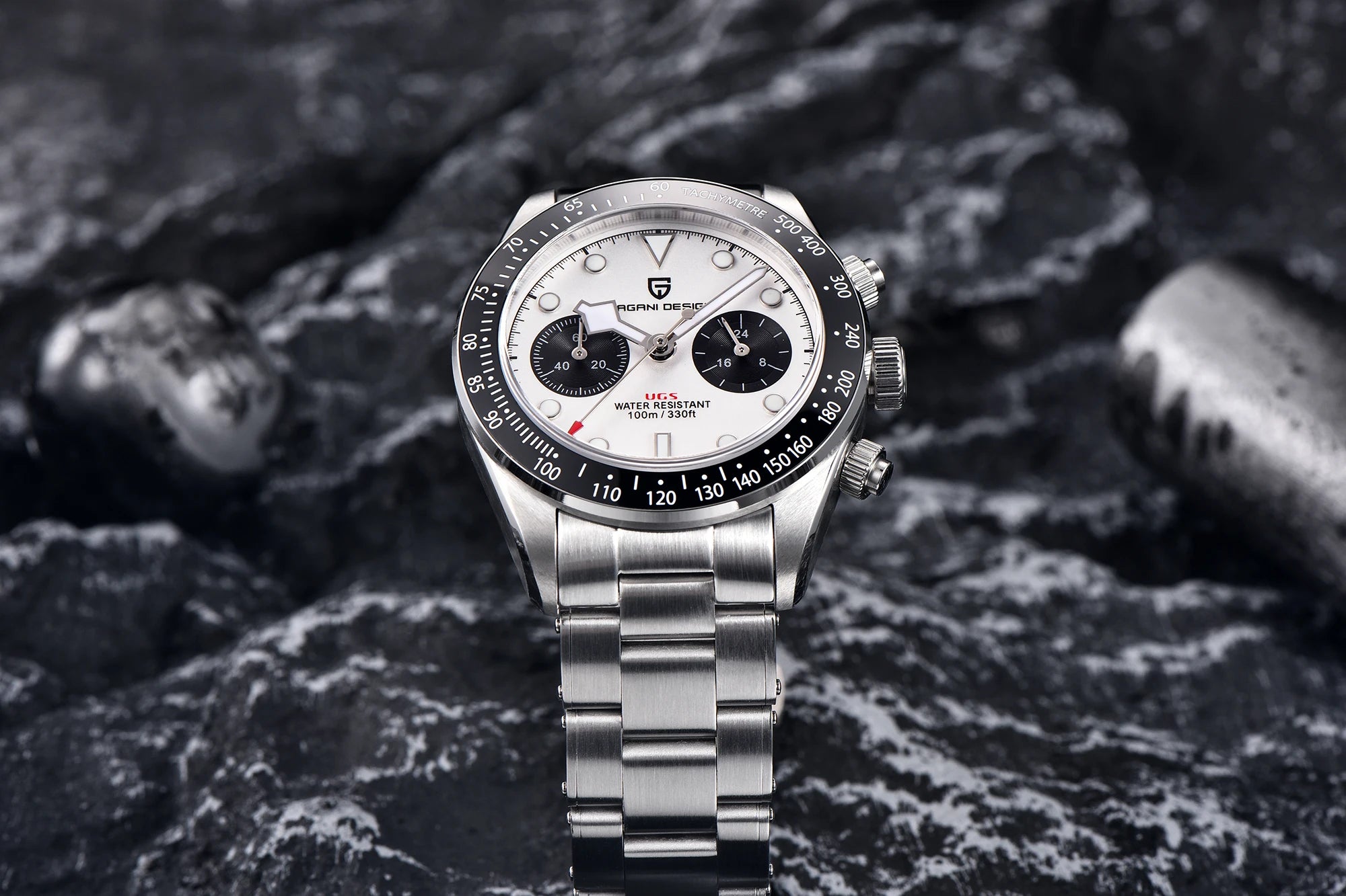 PAGANI DESIGN BB Panda Style Quartz AR Coated Sapphire Chronograph