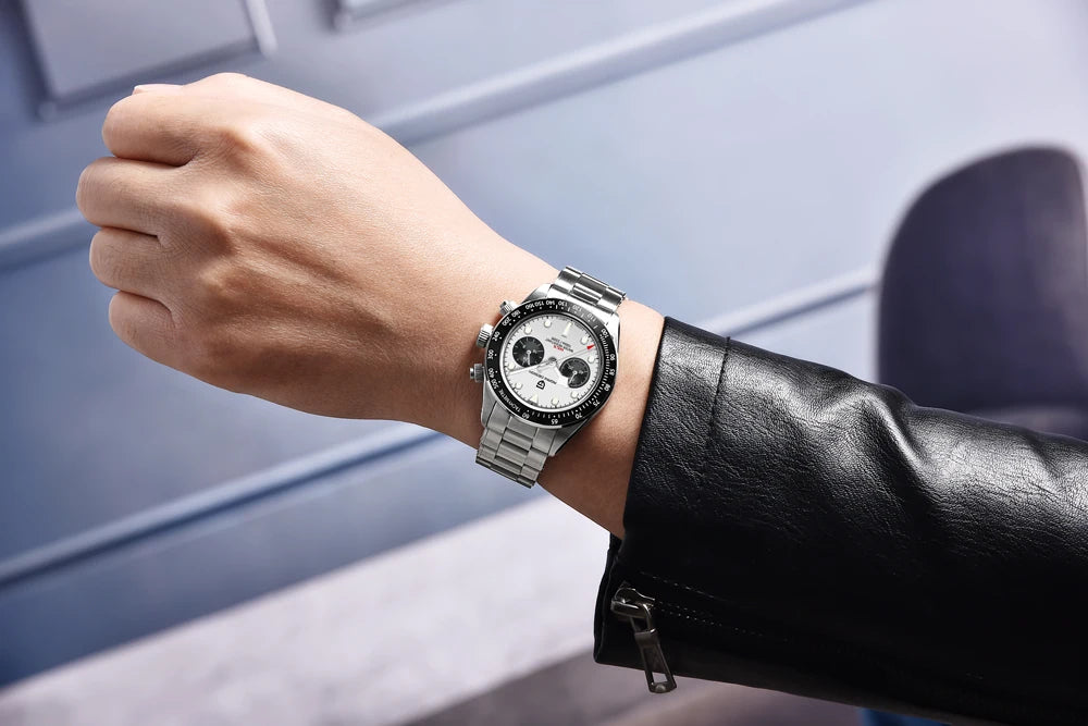 PAGANI DESIGN BB Panda Style Quartz AR Coated Sapphire Chronograph