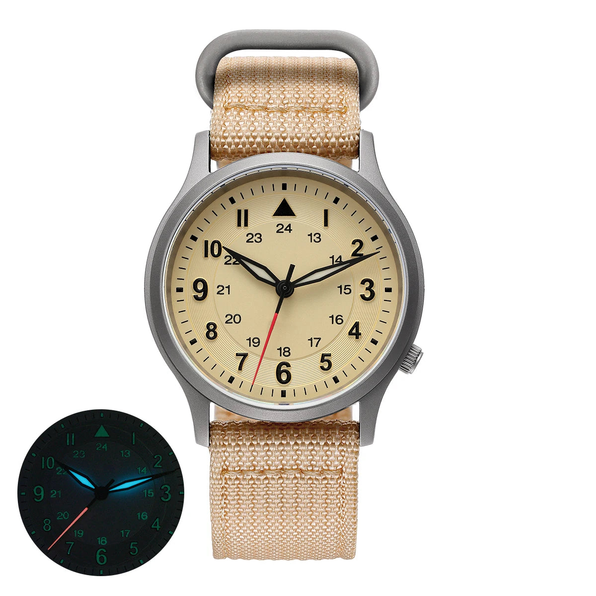 BERNY Full Titanium Men's Pilot Watch Lightweight Sapphire Super Luminous VH31 Hybrid Quartz Movement