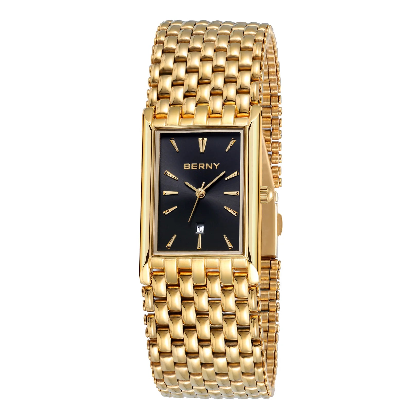 BERNY Gold Couple Watch - Luxury Automatic Stainless Steel Waterproof