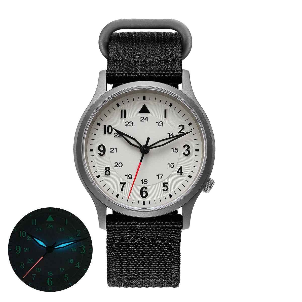 BERNY Full Titanium Men's Pilot Watch Lightweight Sapphire Super Luminous VH31 Hybrid Quartz Movement