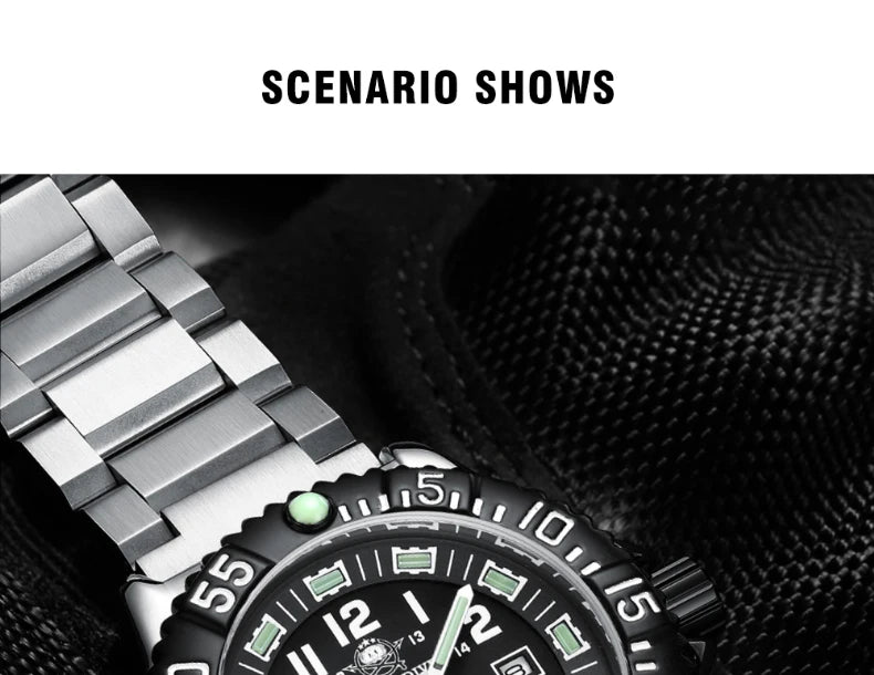 ADDIESDIVE MY-050S Military Watch | 50mm Miyota 2115 | Nylon Strap | Tubular Luminous | 50M