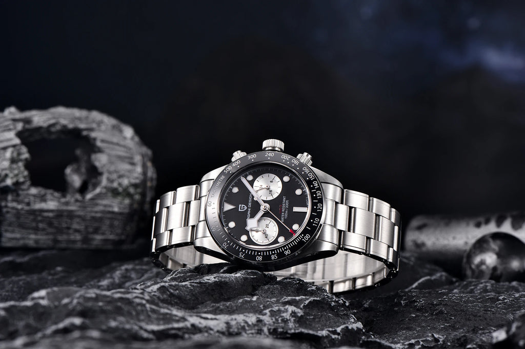PAGANI DESIGN BB Panda Style Quartz AR Coated Sapphire Chronograph