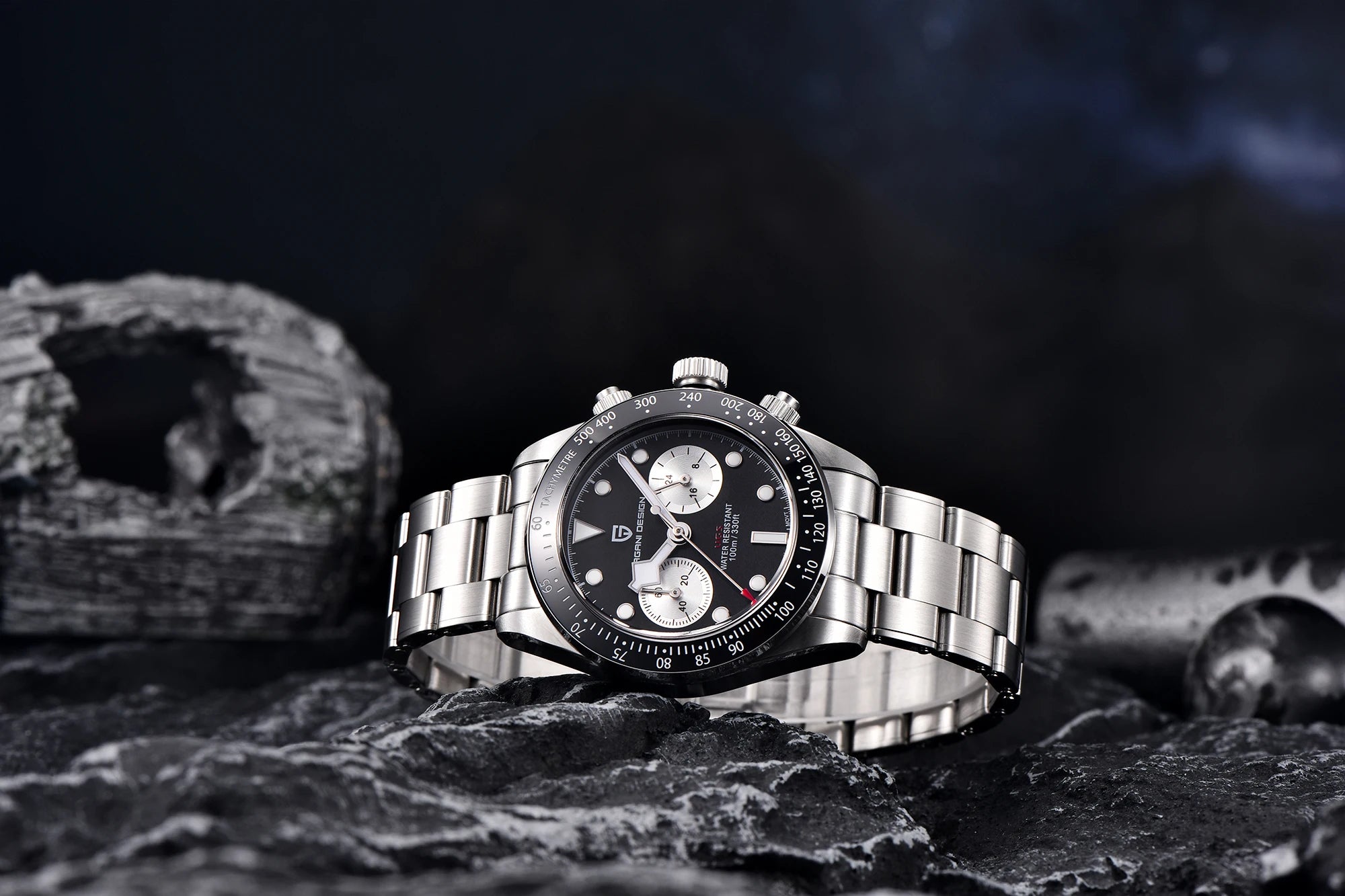 PAGANI DESIGN BB Panda Style Quartz AR Coated Sapphire Chronograph