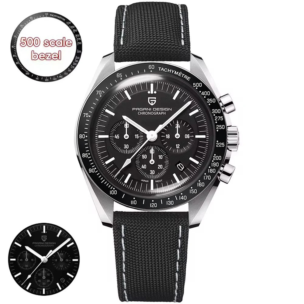 PAGANI DESIGN PD1701 Speedmaster Style Men's Quartz Chronograph VK63 AR Sapphire 18 Variants
