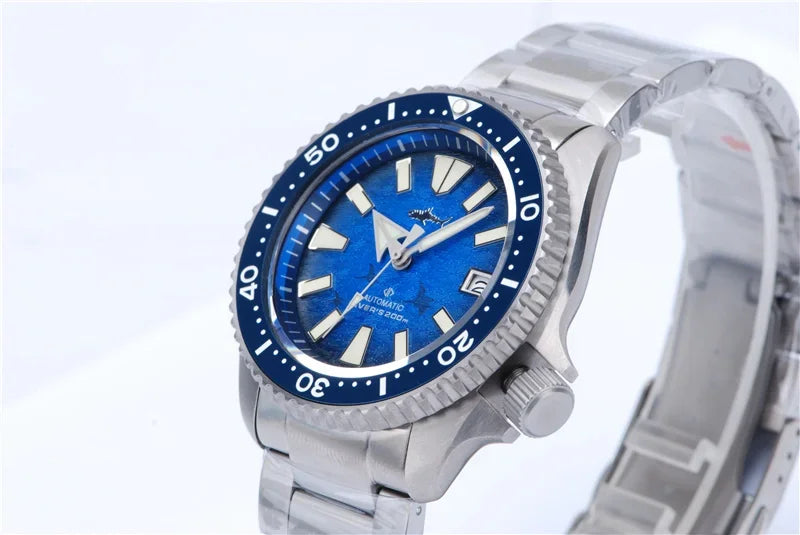 Heimdallr SKX Style Dive Watch Titanium NH35 Automatic Sapphire Crystal 20Bar Waterproof C3 Super Luminous Luxury Man Watch Reloj