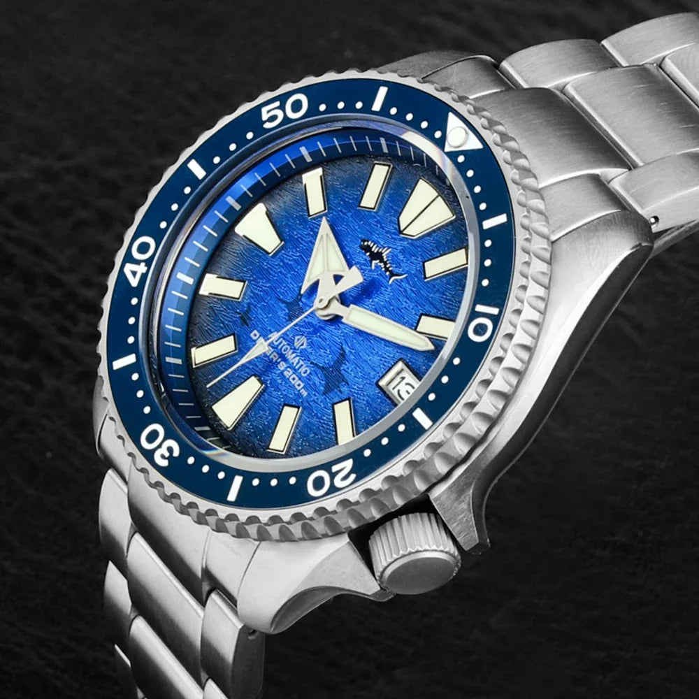 Heimdallr SKX Style Dive Watch Titanium NH35 Automatic Sapphire Crystal 20Bar Waterproof C3 Super Luminous Luxury Man Watch Reloj