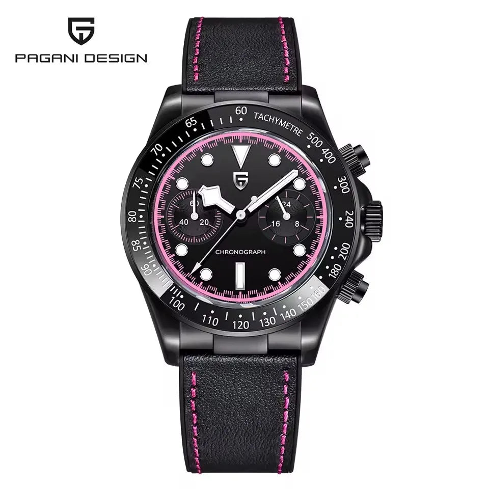 PAGANI DESIGN BB Panda Style Quartz AR Coated Sapphire Chronograph