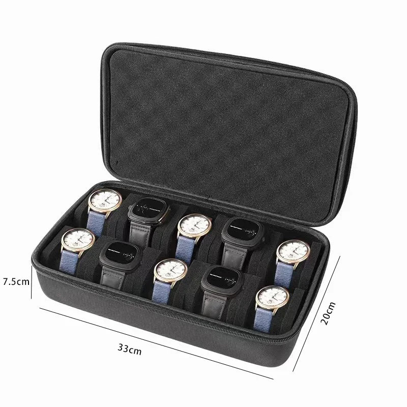 Portable Travel Watch Storage Case - Organizer for Men & Women